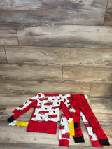 NEW Disney Pixar 4pc Cars Pajama Set Red/White sz 4T