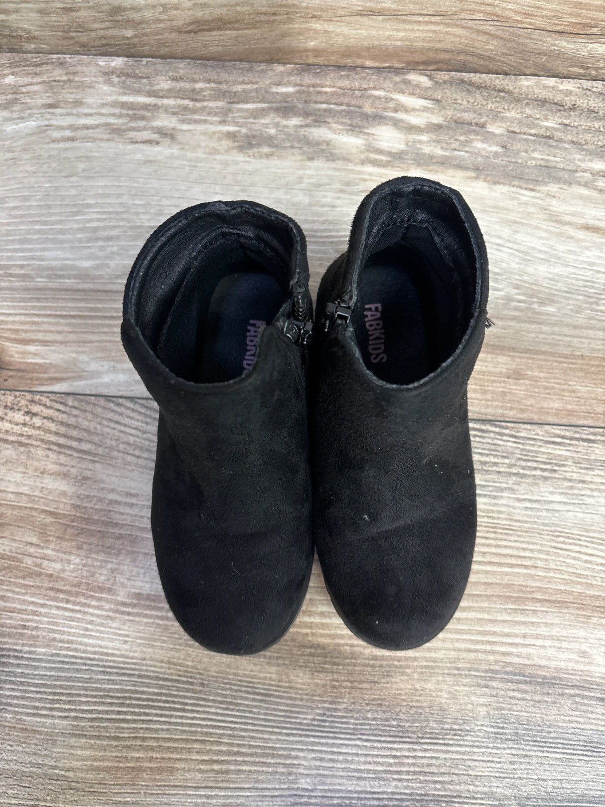 Fabkids Velvet Ankle Boots, Black sz 8c