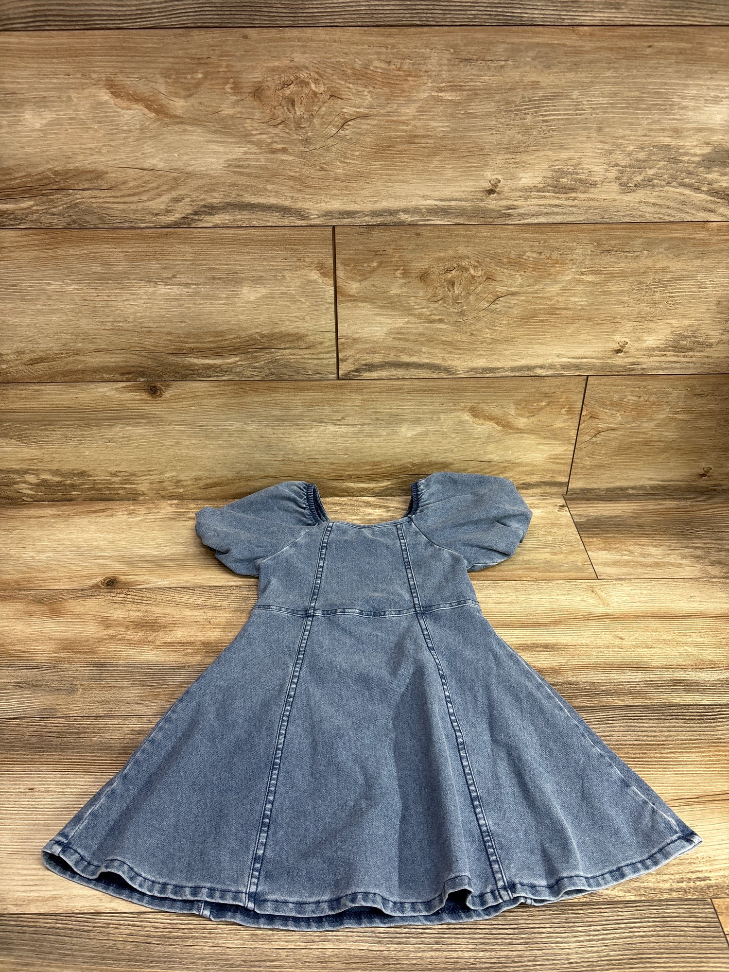 H&M Denim Puff Sleeve Dress Blue sz 3/4T