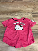 Hello Kitty Baseball Jersey Shirt Hot Pink sz 5T-6