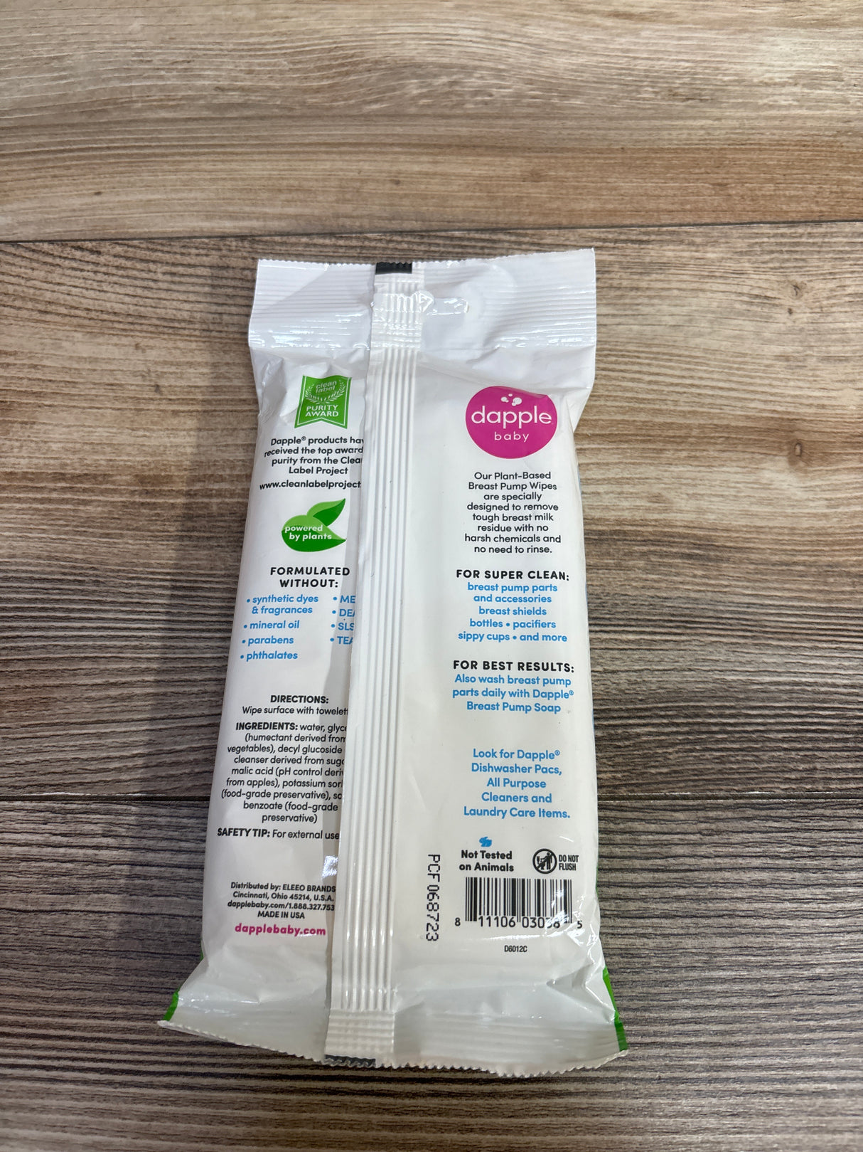 NEW Dapple Breast Pump Cleaning Wipes - Fragrance Free - 25ct