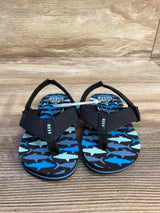 NEW Reef Little Uni Flip Flops in Blue Sharks sz 8c - Me n Mommy To Be