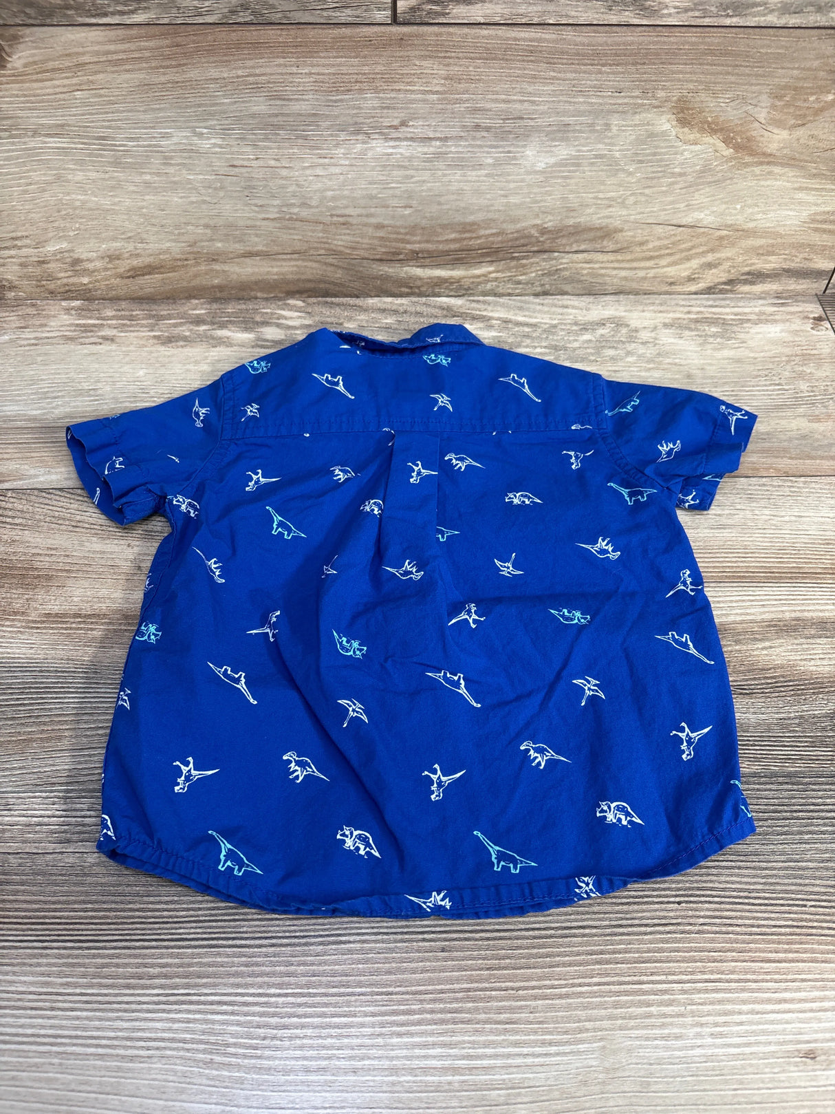 Children's Place Dino Button Up Shirt Blue sz 12-18m - Me n Mommy To Be