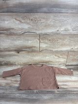 Easy Peasy Waffle Knit Shirt Brown sz 18m