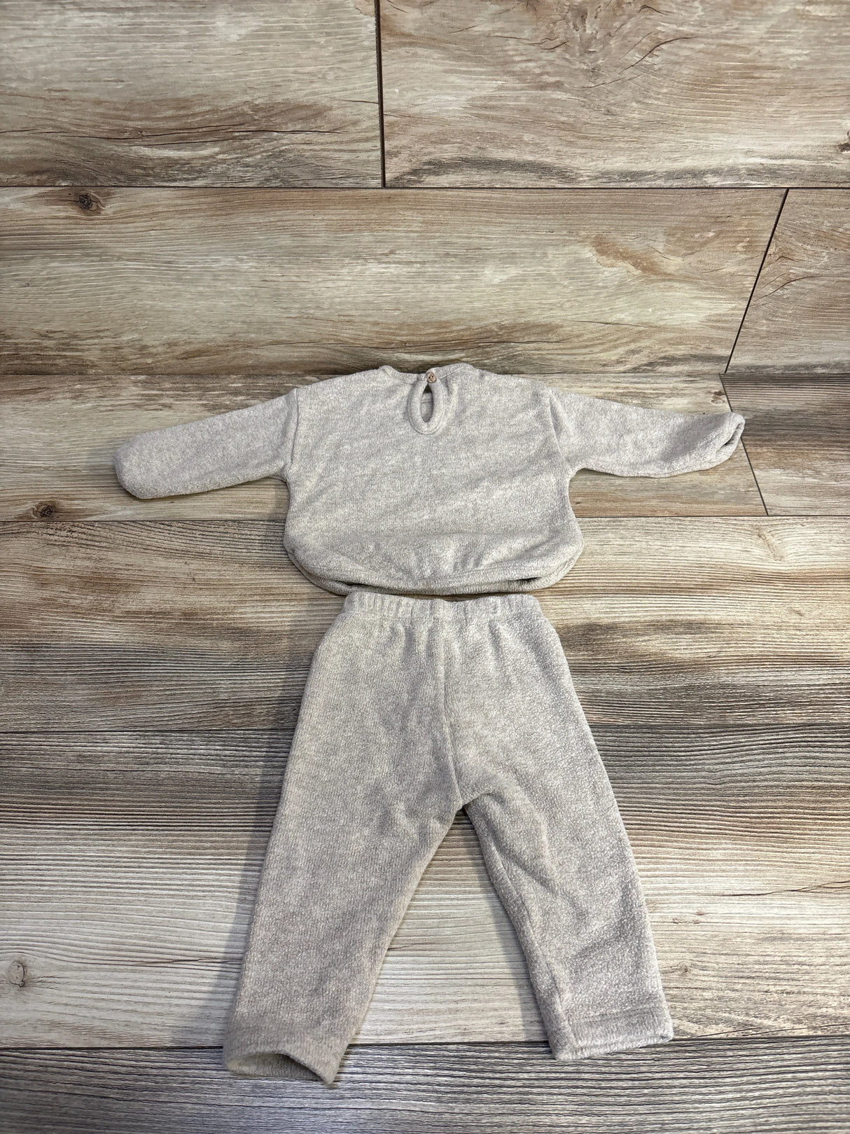 Zara 2pc Soft Sweater Set Oatmeal sz 1-3m