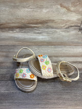 Haulte Hippie Floral Embroidered Sandals Tan sz 7c