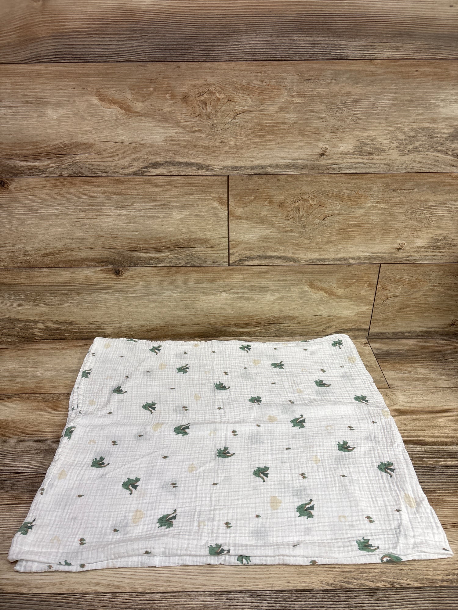 Cloud Island Muslin Swaddle Baby Blanket White 47x47''