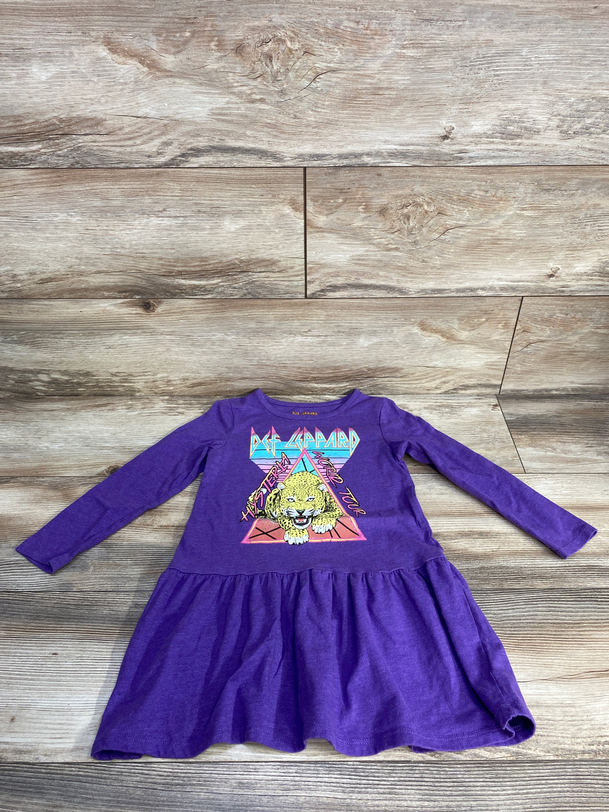 Def Leppard Drop Waist Dress Purple sz 5T