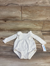 NEW Just One You Ruffle Sweater Bubble Romper White sz 9m