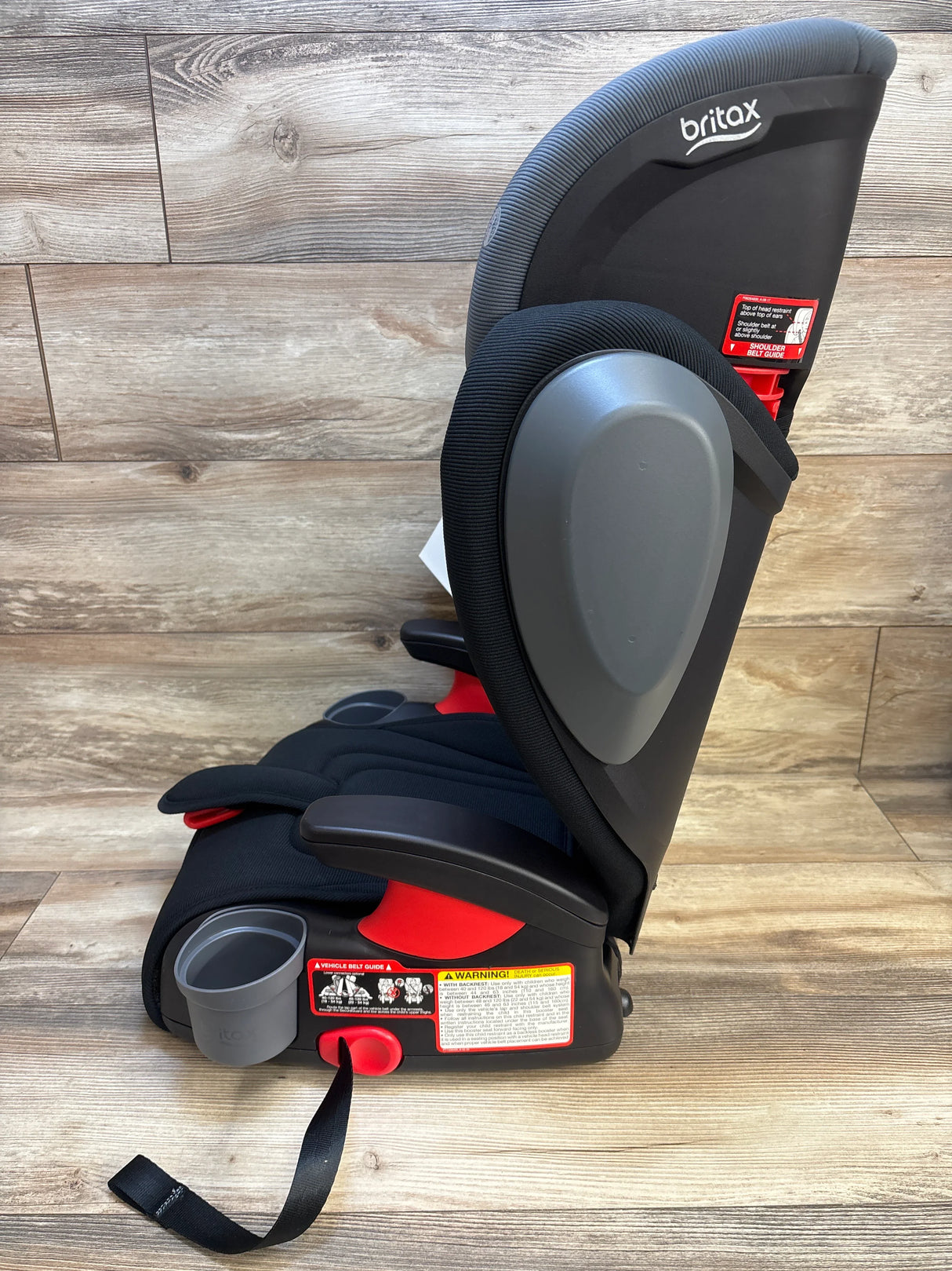 NEW Britax Highpoint Backless Belt-Positioning Booster Seat in Black Ombre 40-120lbs.