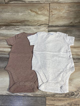 NEW Old Navy 2pk Bodysuits Oatmeal/Brown sz 18-24m - Me n Mommy To Be