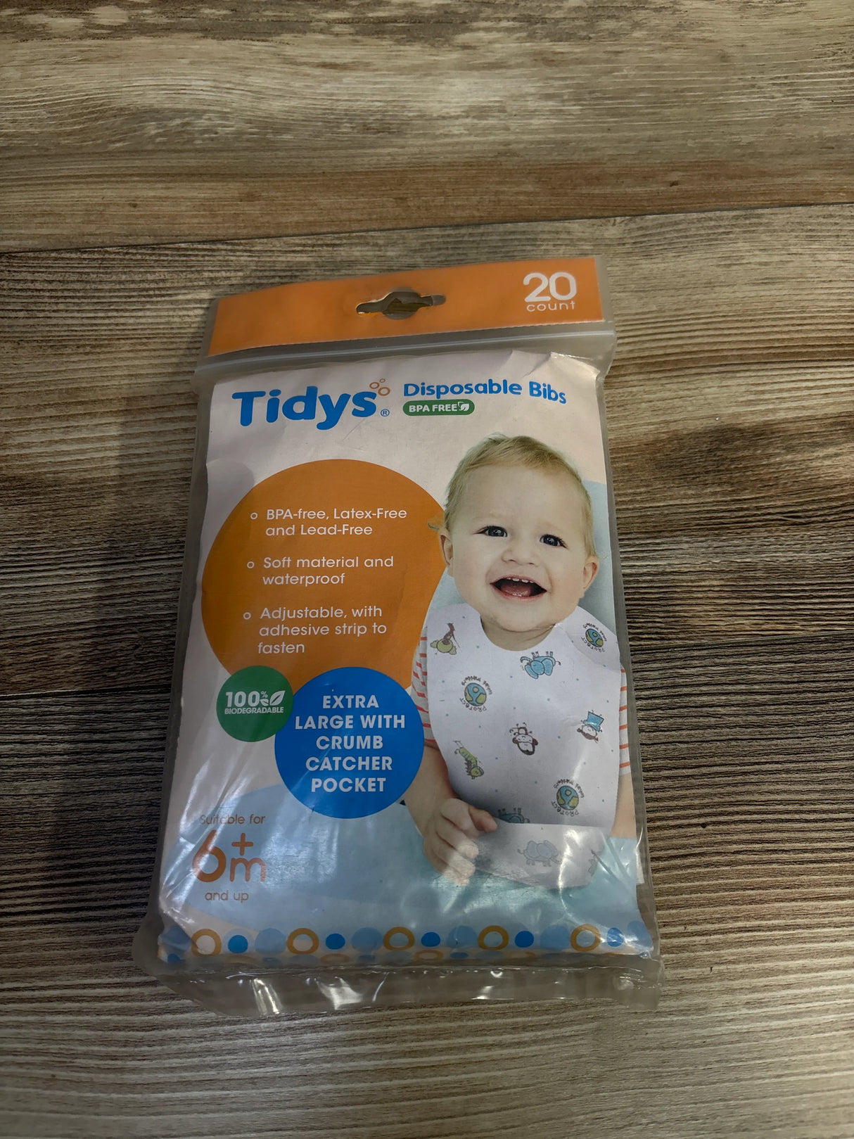 NEW Tidys Disposable Bibs 20ct