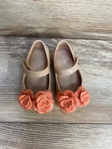 NEW Mini Melissa Girl's Ultragirl Flower Flats Beige/Pink sz 5c