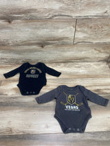 NHL 2pk Golden Knights Bodysuits Grey/Black sz 0-3m