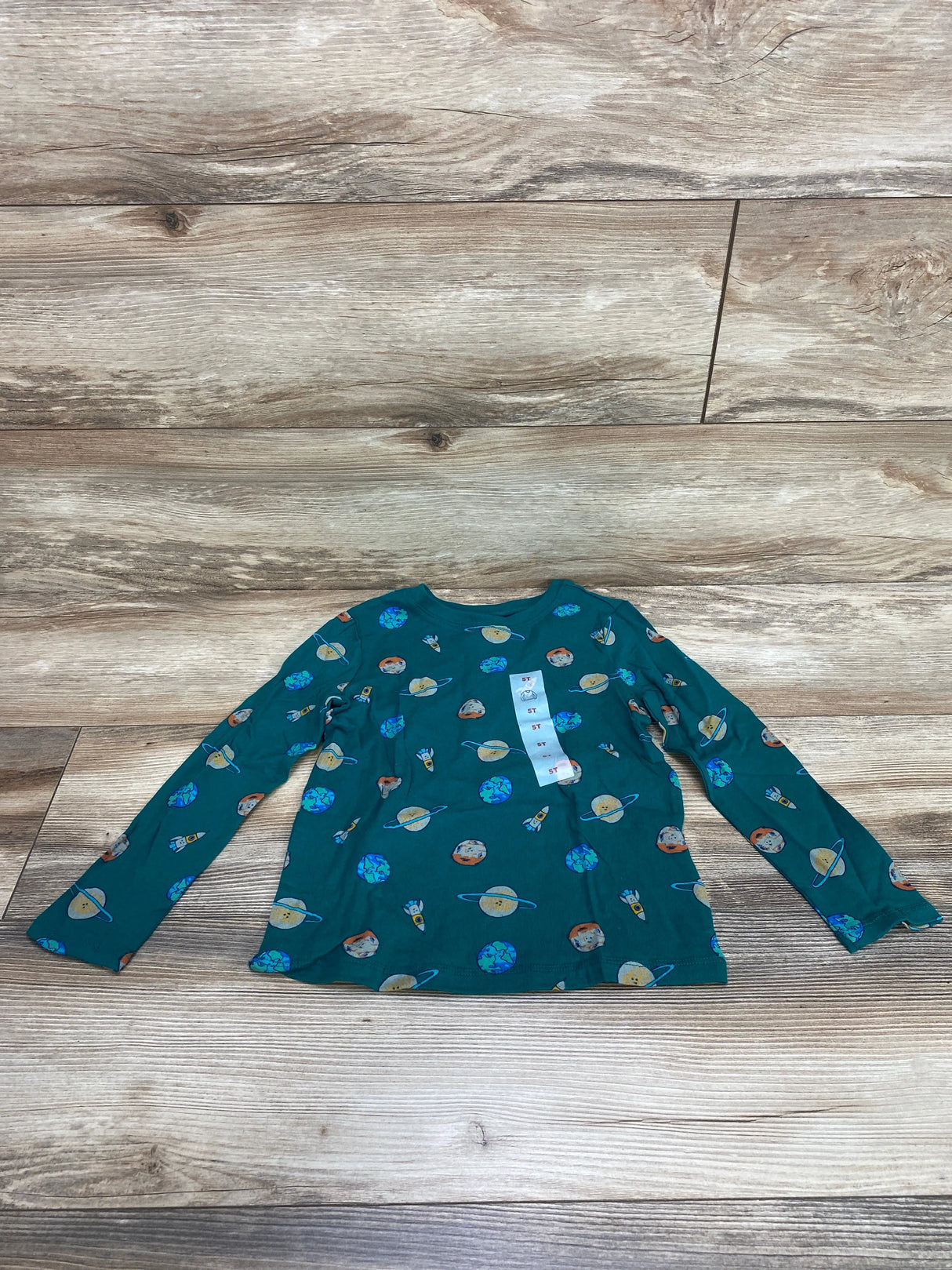 NEW Old Navy Planet Print Shirt Green sz 5T