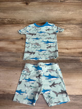 Member's Mark Shark Print Pajama Set Light Blue sz 3T
