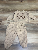 Disney Baby 2pc Winnie The Pooh Sweatsuit Set Tan sz 3-6m
