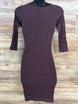 Motherhood Maternity Ribbed Bodycon Dress Red sz Small