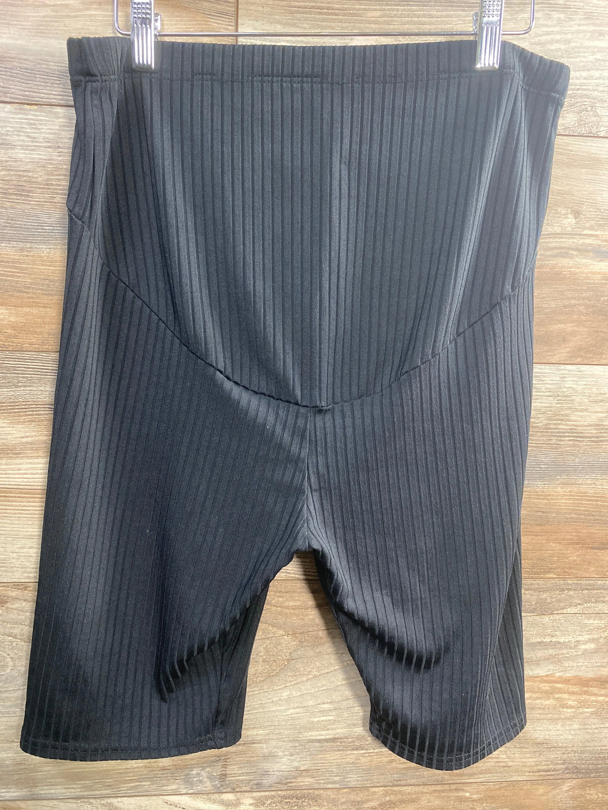 Over The Belly Ribbed Shorts Black sz Medium