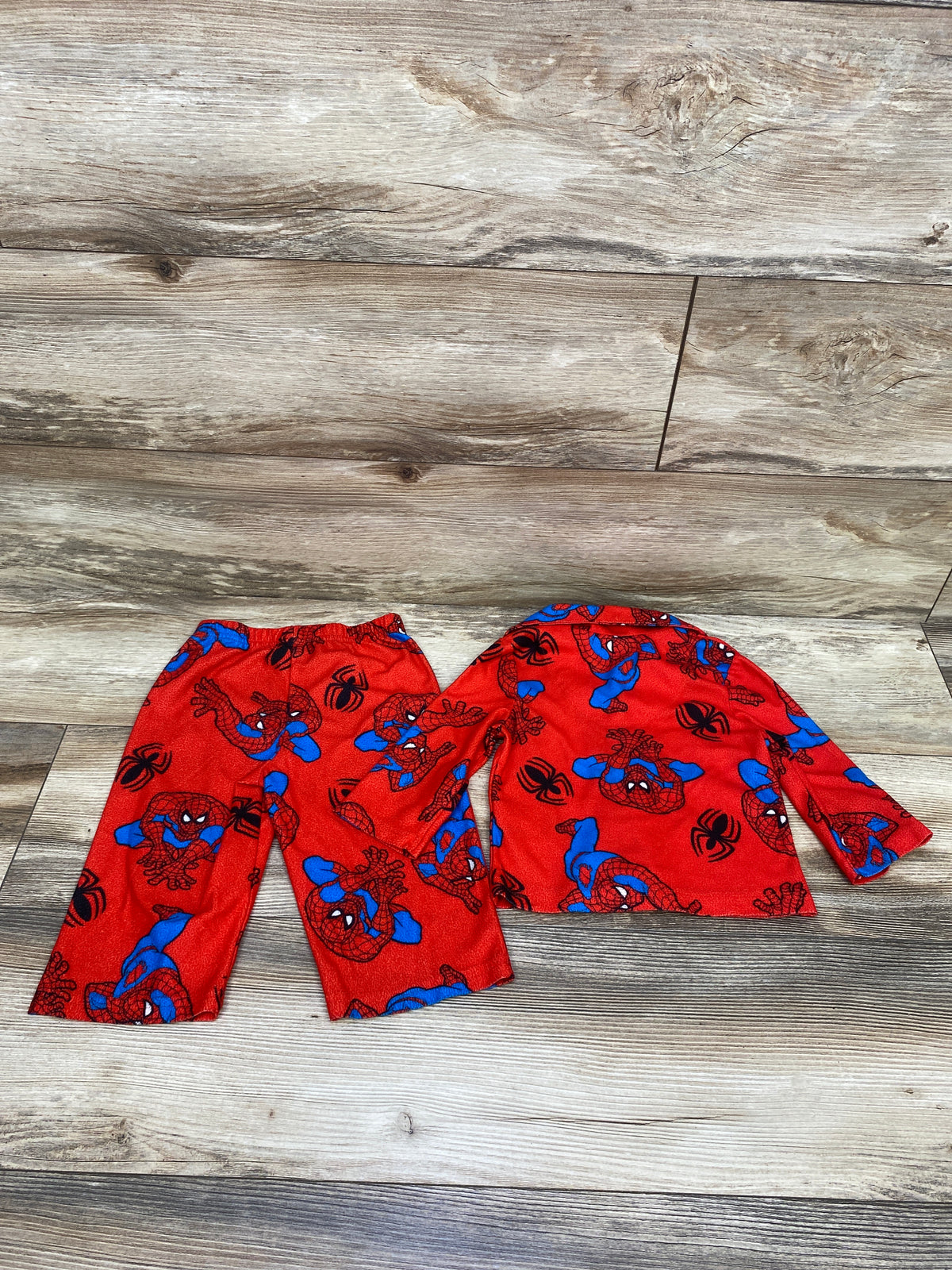 Marvel Spider-Man 2pc Coat Style Pajama Set Red sz 18m