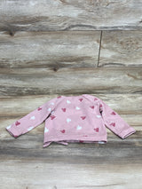 Carter's Heart Print Sweatshirt Pink sz 24m