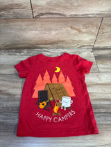 Cat & Jack Happy Campers Shirt Red sz 2T