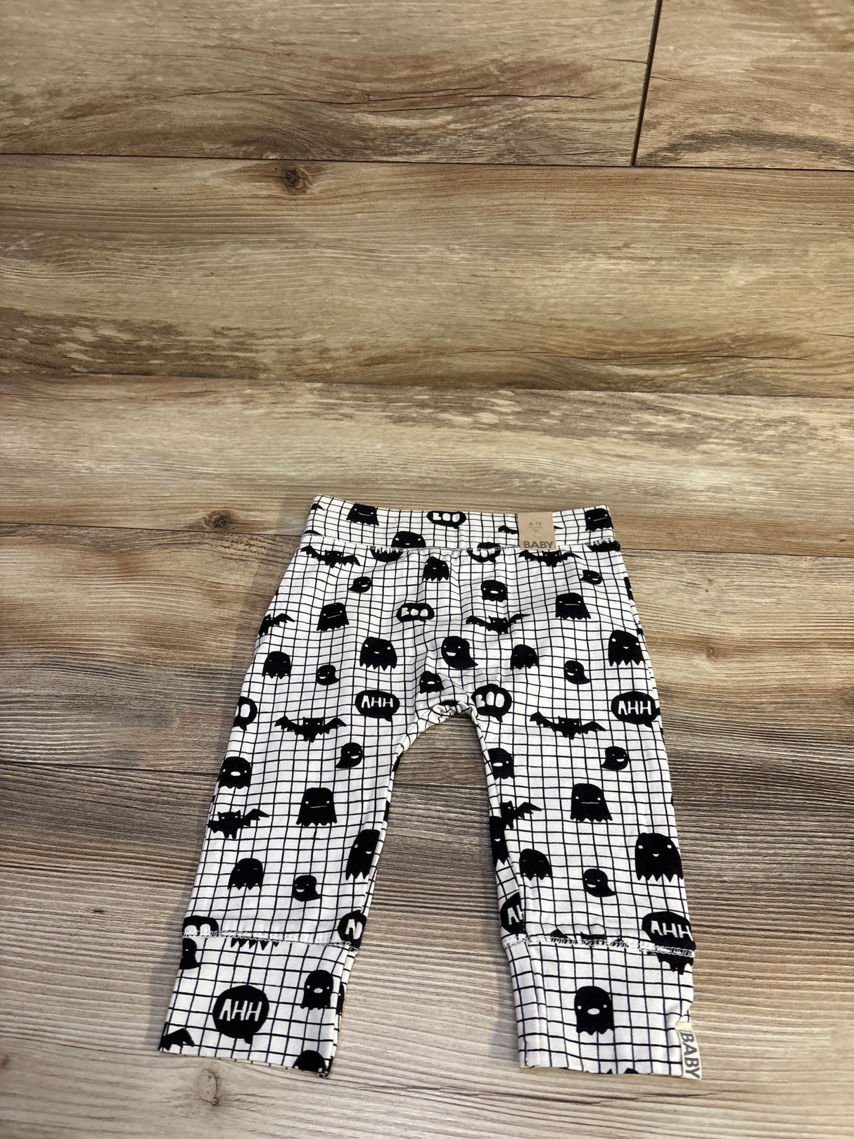NEW Cotton On Baby Boo Ghost Leggings White sz 6-12m