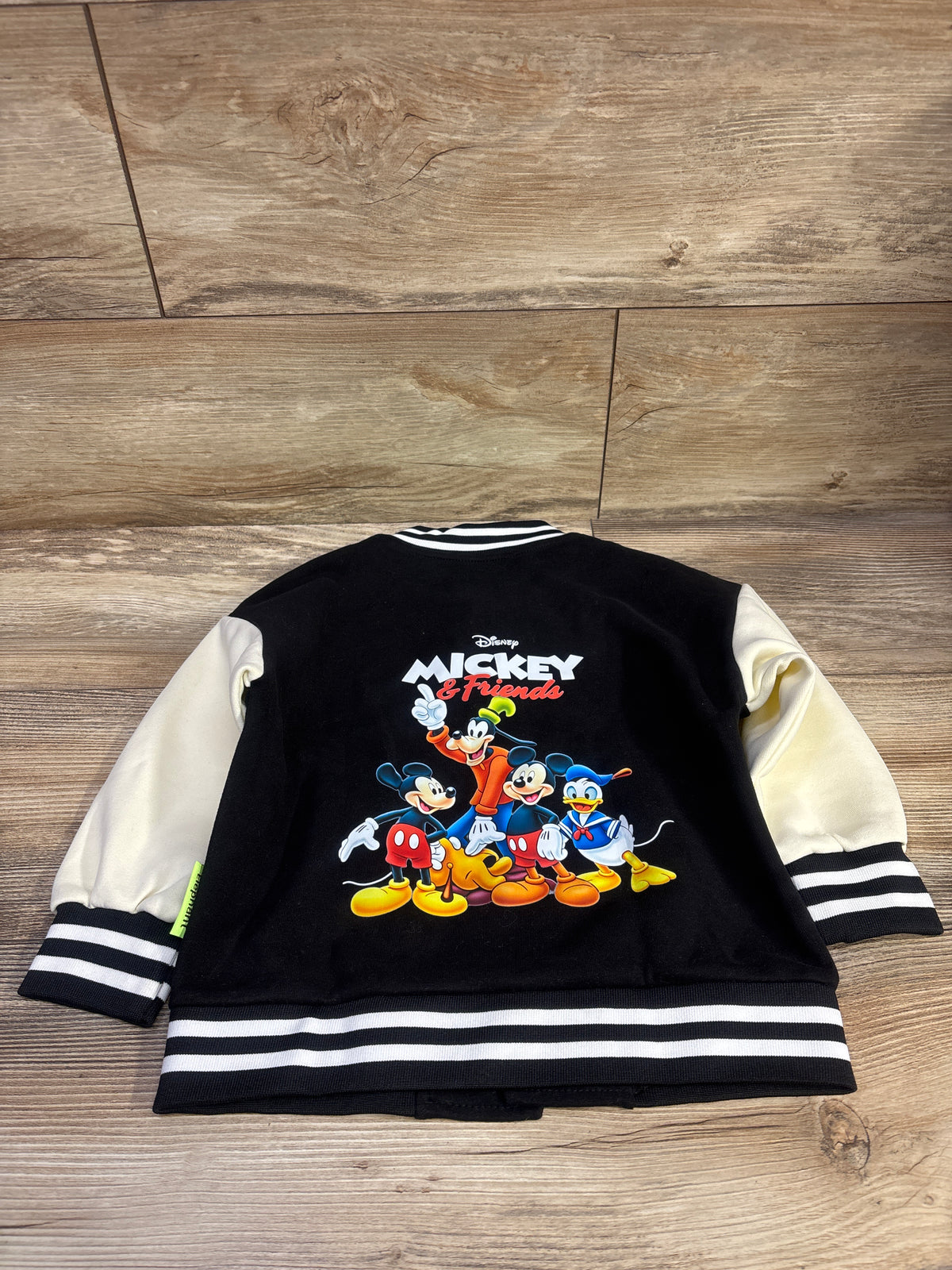 Hone Baby Disney Mickey Mouse Varsity Jacket Black sz 4-5T