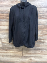 Old Navy Maternity Cross-Front Nursing Pullover Hoodie Black sz Medium
