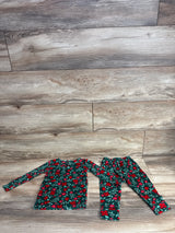 Cat & Jack Floral Velour Pajama Set Green sz 18m