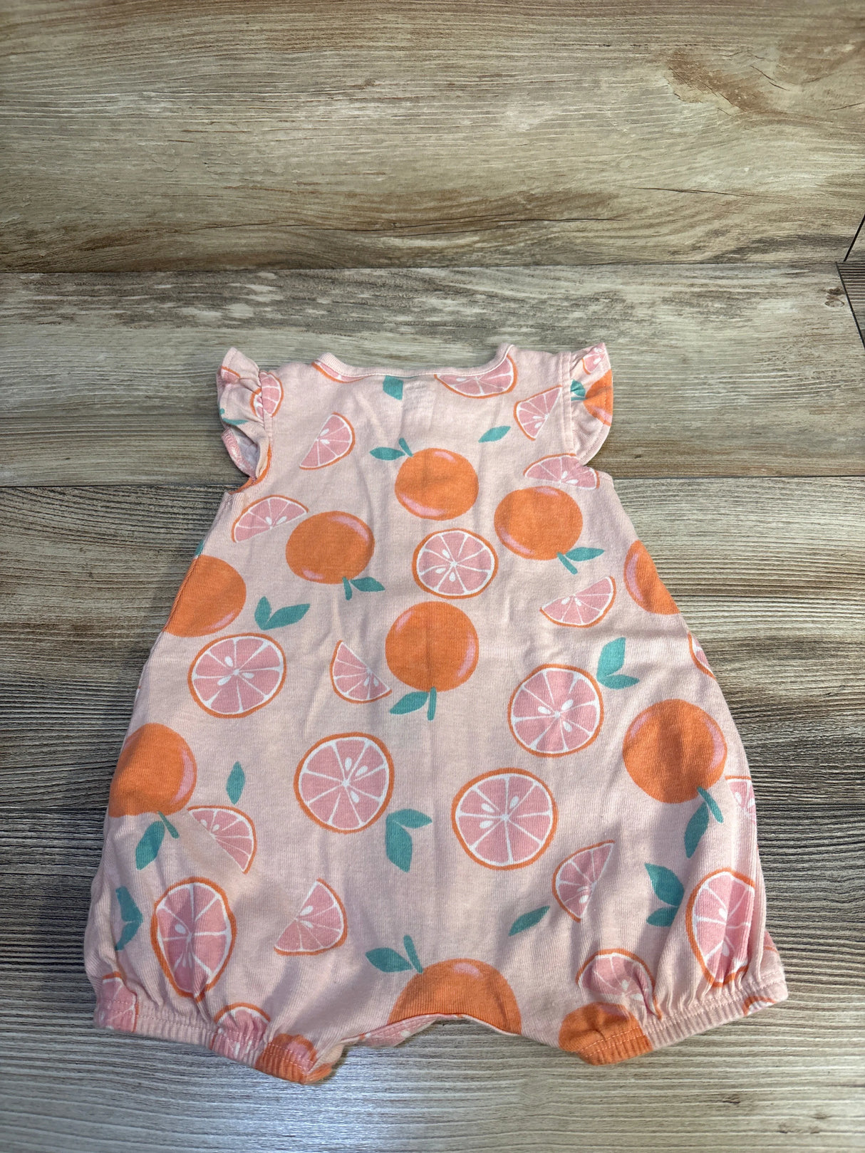 Carter's Fruit Print Shortie Romper Peach sz 12m