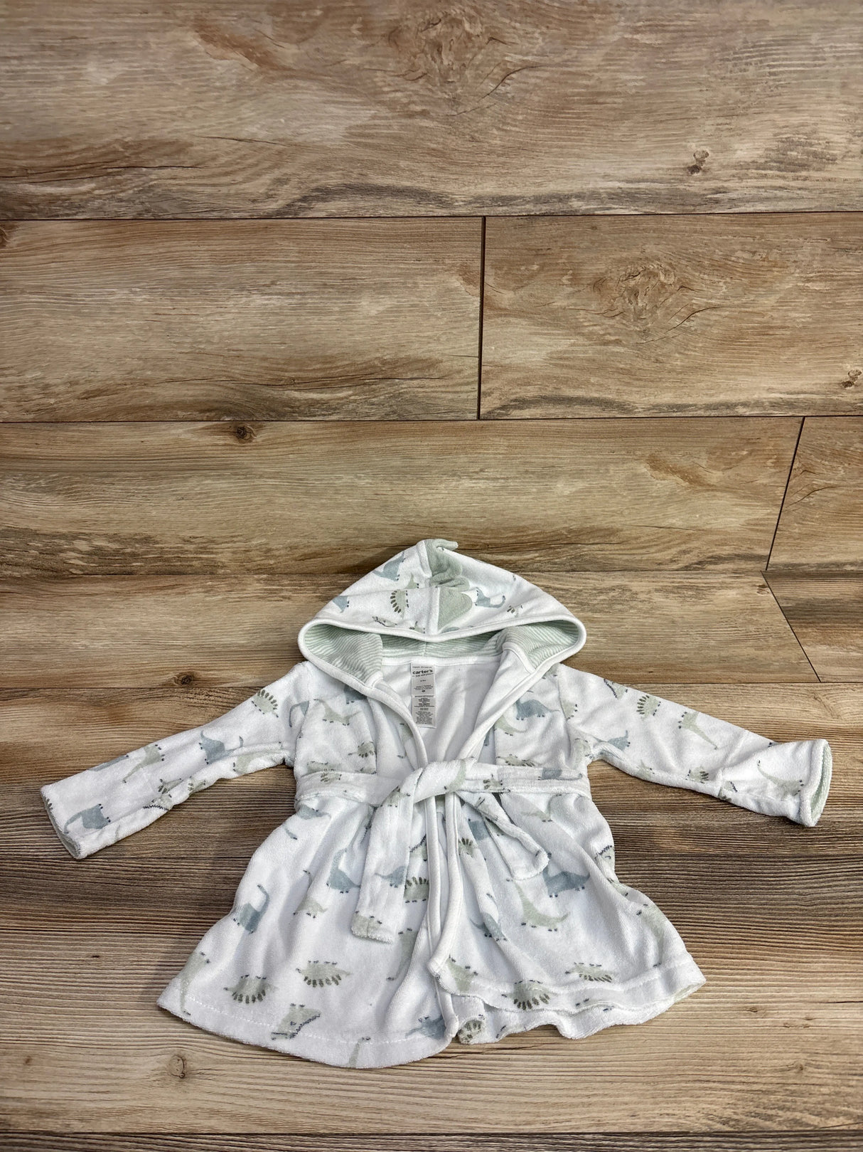 Just One You Dino Print Robe White sz 0-9m