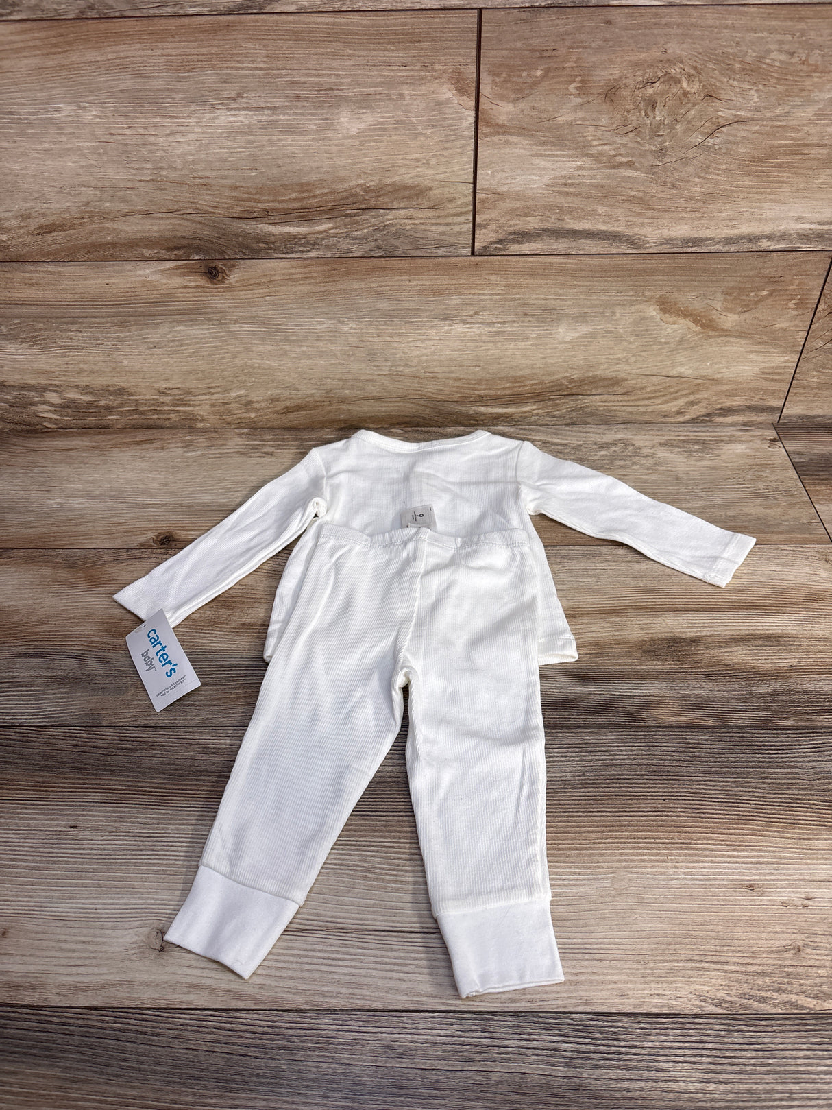 NEW Carter's 2pc Button Front Cardigan & Pants Set White sz 9m