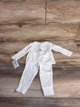NEW Carter's 2pc Button Front Cardigan & Pants Set White sz 9m