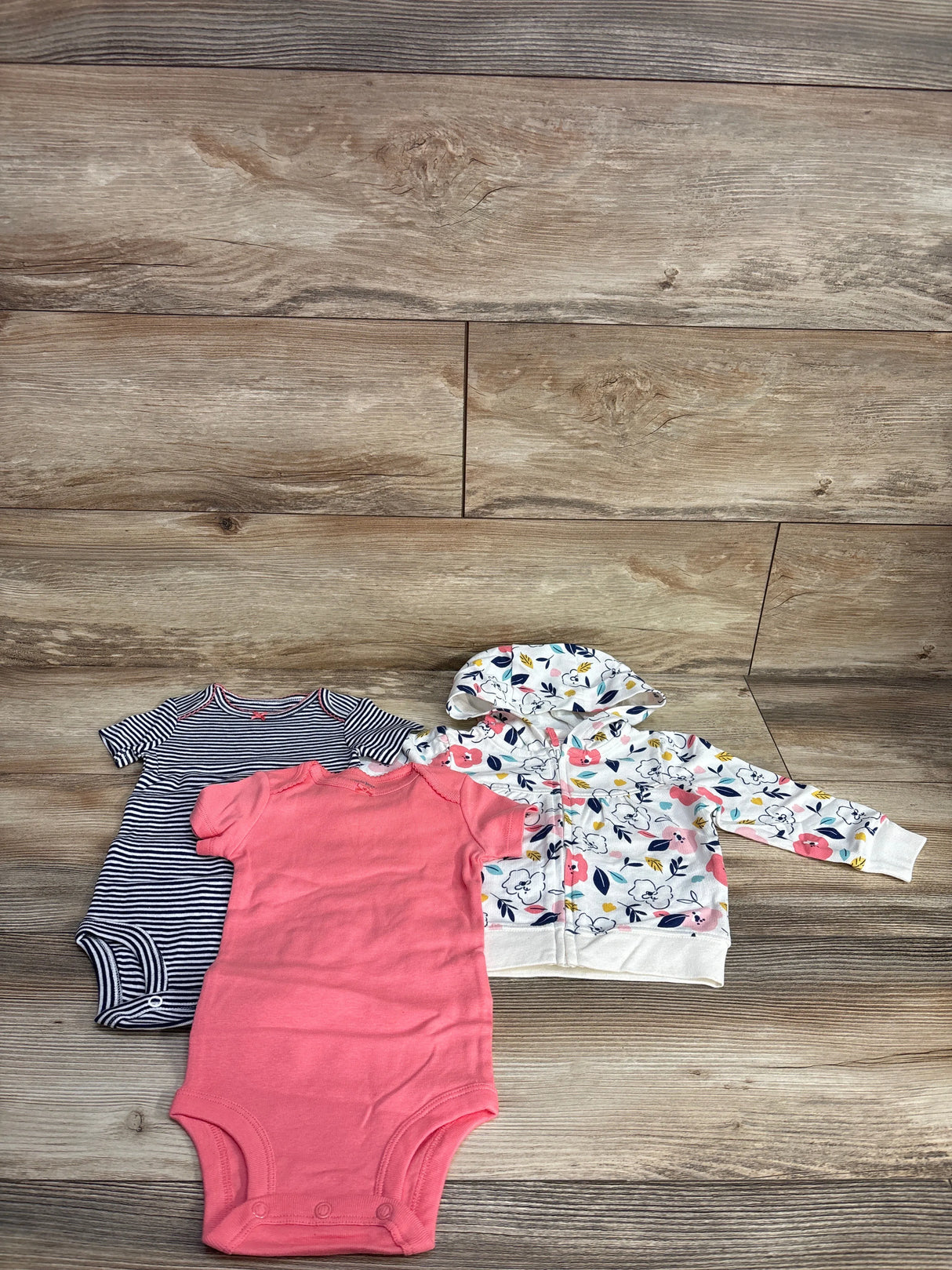 Simple Joys 3pc Floral Jacket Set White sz 6-9m