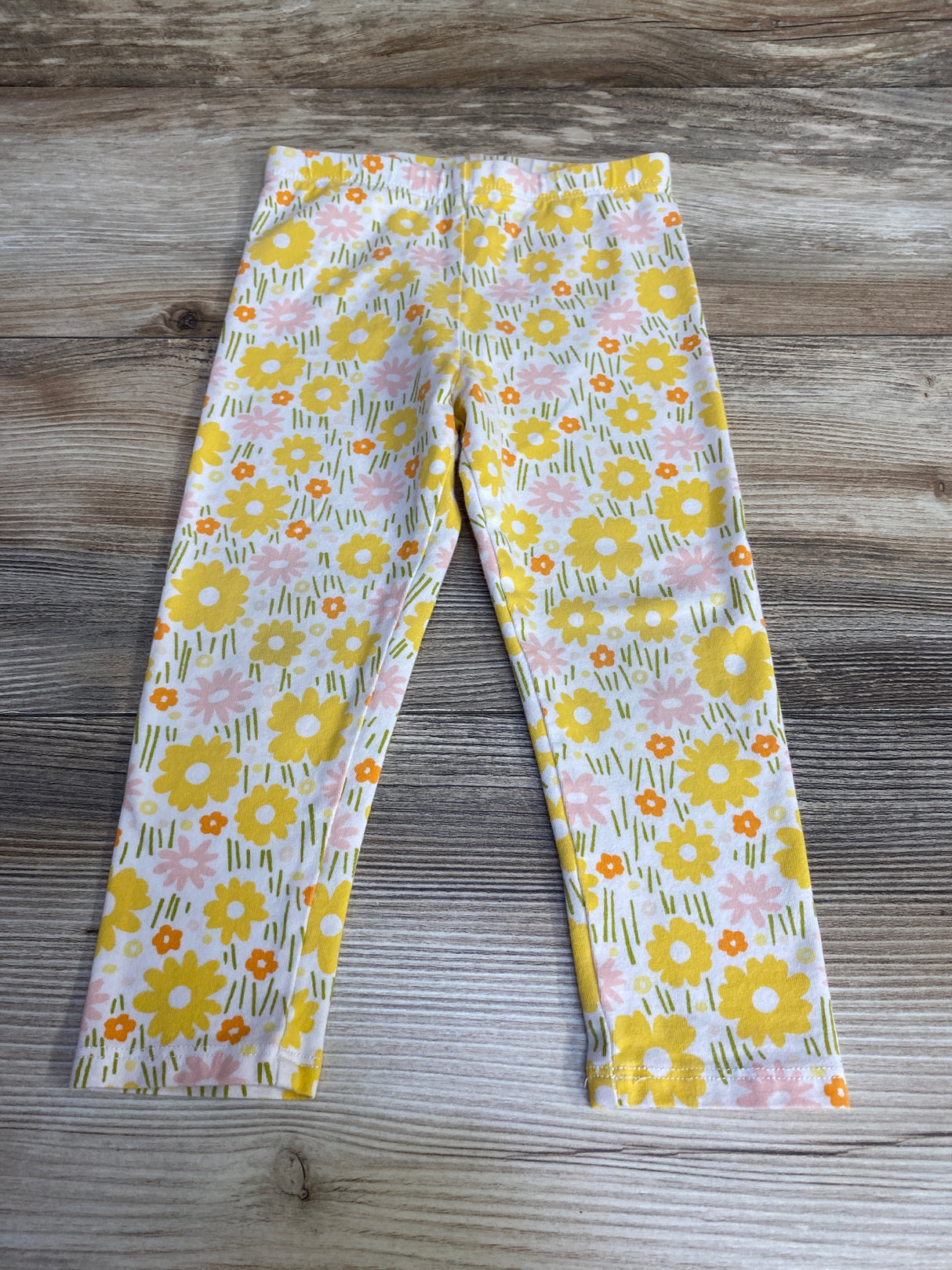 Cat & Jack Floral Leggings White sz 2T