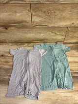 Jimonda 2pk Bamboo Sleep Rompers Grey sz 12-18m