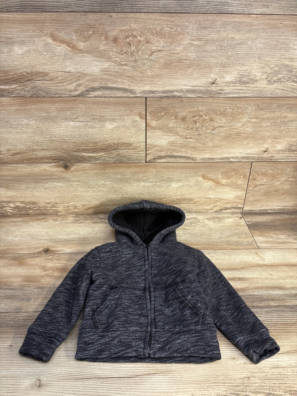 Children's Place Full Zip Sherpa Lined Hoodie Grey sz 18-24m