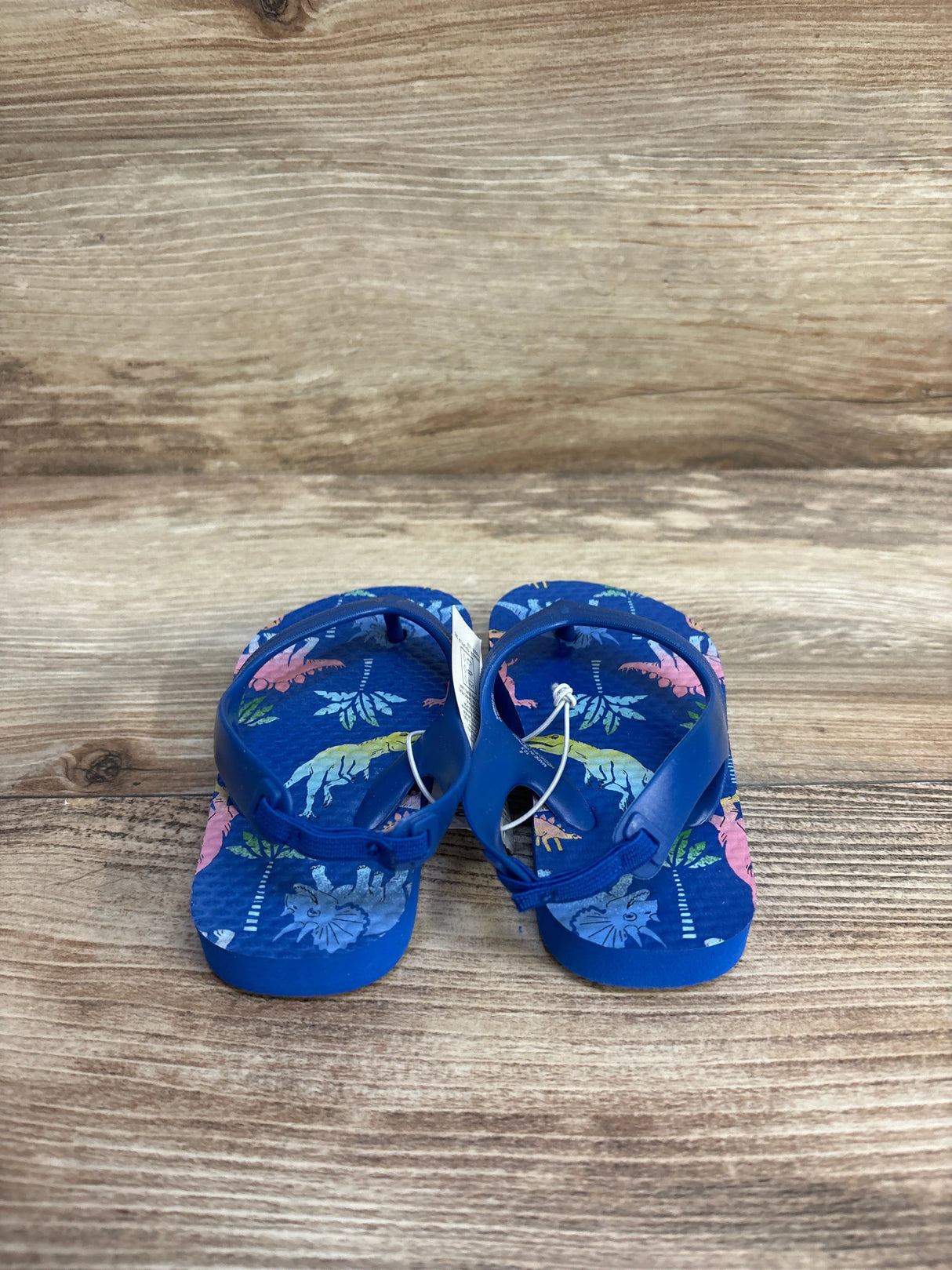 NEW Old Navy Dino Print Flip-Flops Blue sz 5c - Me n Mommy To Be