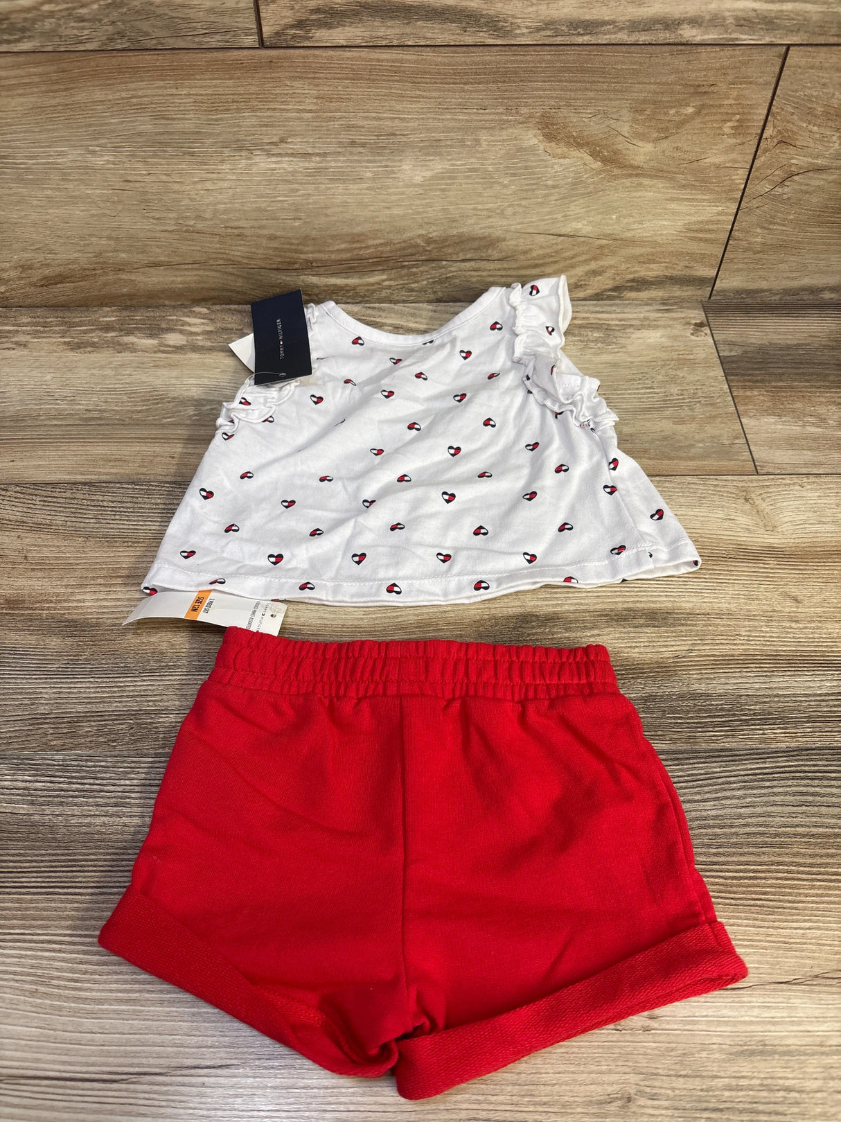 NEW Tommy Hilfiger 2pc Tank Top & Shorts Set White sz 12m