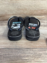 NEW Havaianas Flip Flops Beach & Surf Black sz 9c - Me n Mommy To Be
