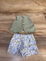 Just One You 2pc Shirt & Shorts Set Sage sz 3m