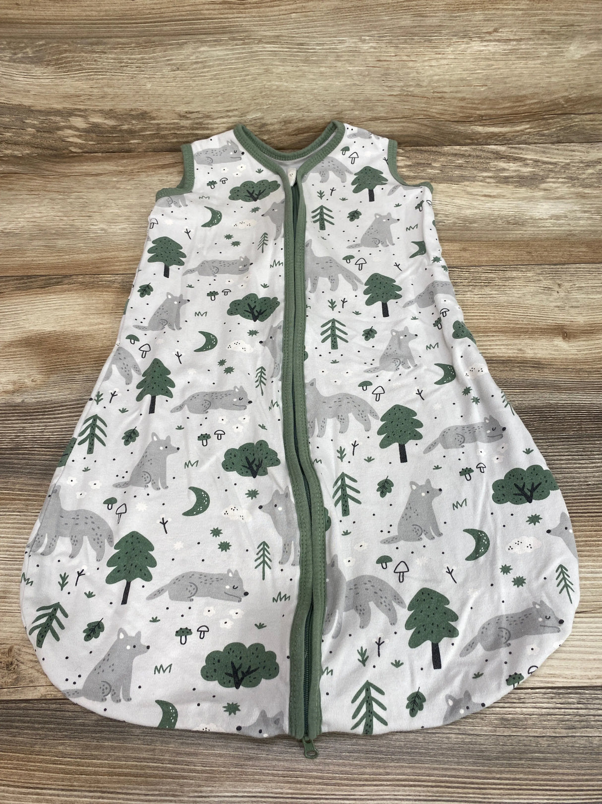 Yoofoss Wolf Print Sleep Sack Grey sz 0-6m