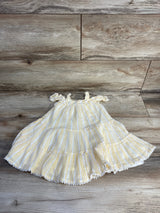 Striped Tiered Dress Yellow sz 9-12m
