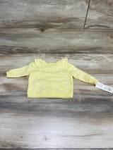 NEW Cat & Jack 2pc Polka Dot Sweatshirt & Bottoms Yellow sz 0-3m