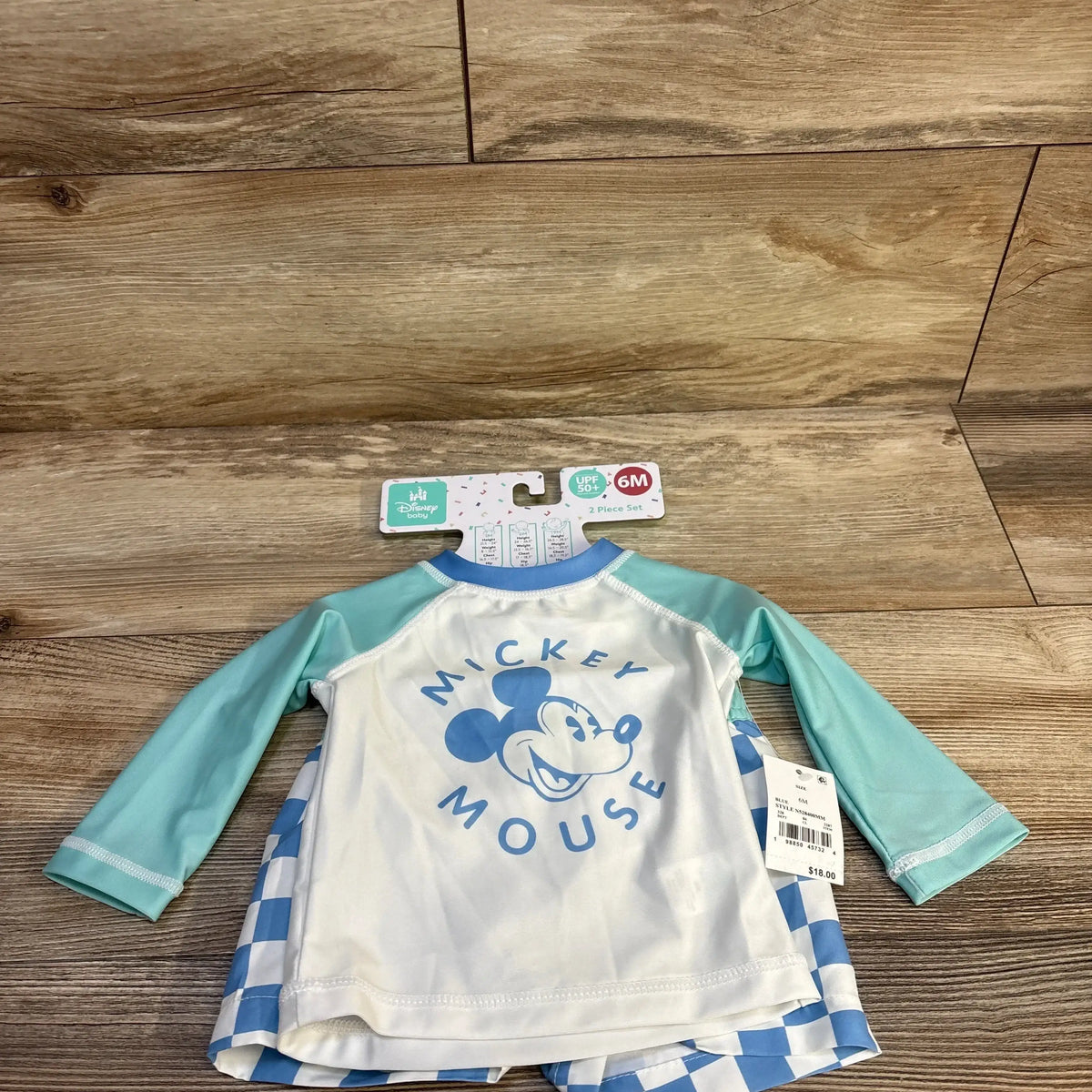 NEW Disney Baby 2pc Mickey Mouse Rash Guard Set Light Blue sz 6m – Me n ...