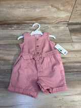 NEW Carters Henley Shortie Romper Pink sz 3m