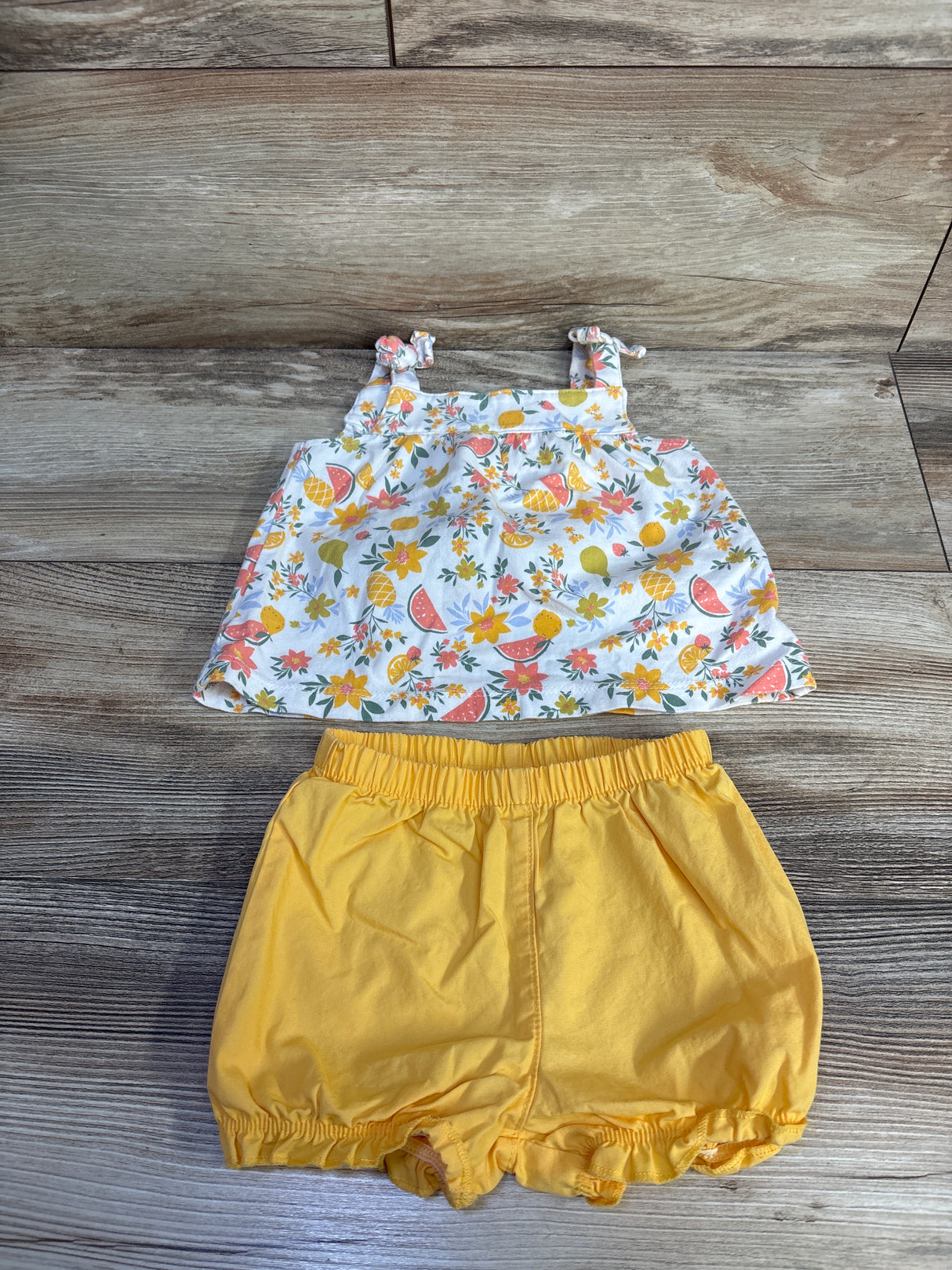 Just One You 2pc Tank Top & Shorts Set White sz 12m