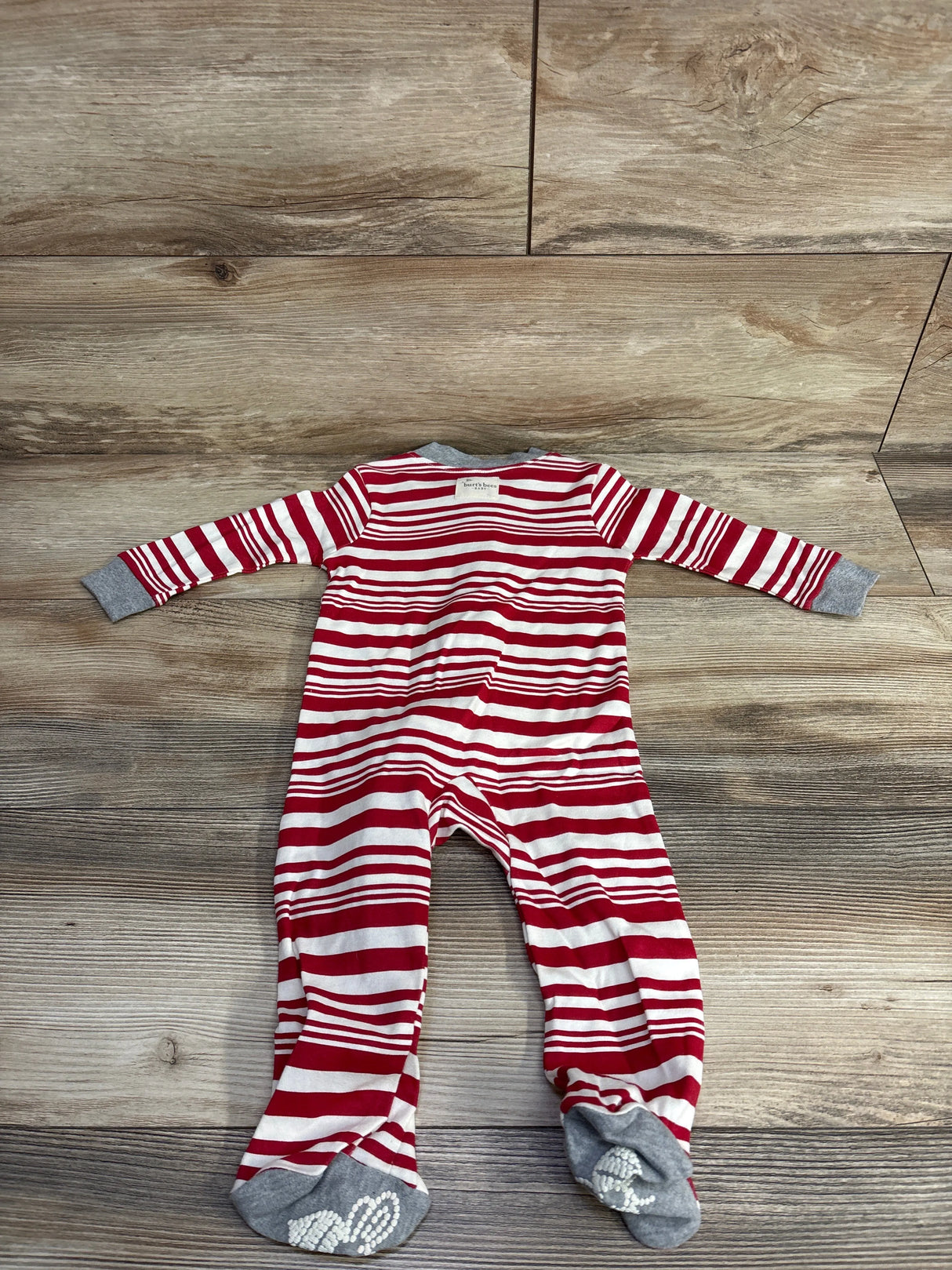NEW Burt's Bees Striped Sleeper White sz 3-6m