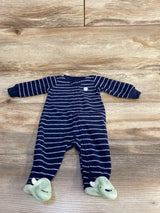 Carter's Striped Monster Blanket Sleeper Navy sz Newborn